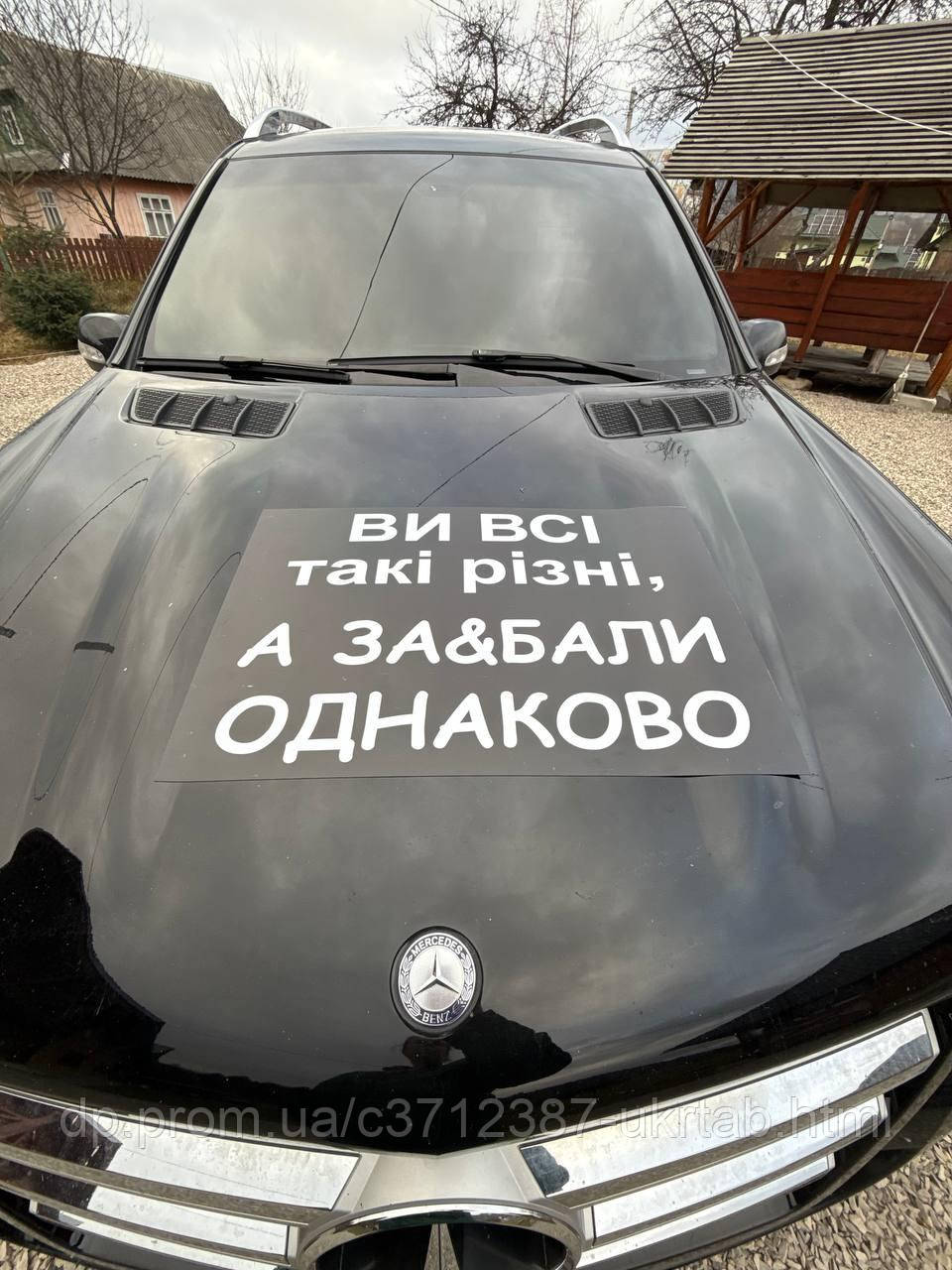 Магнитная наклейка на авто «Вы все такие разные, а при&балы одинаково» 50×40 см / 60×40 см Автомобильный магнит